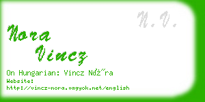 nora vincz business card